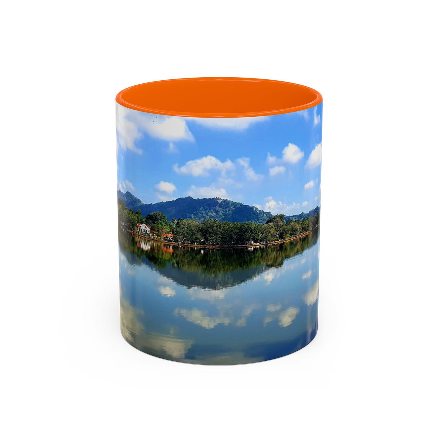 Scenic Lake Reflection Accent Coffee Mug – Nature Landscape 11oz