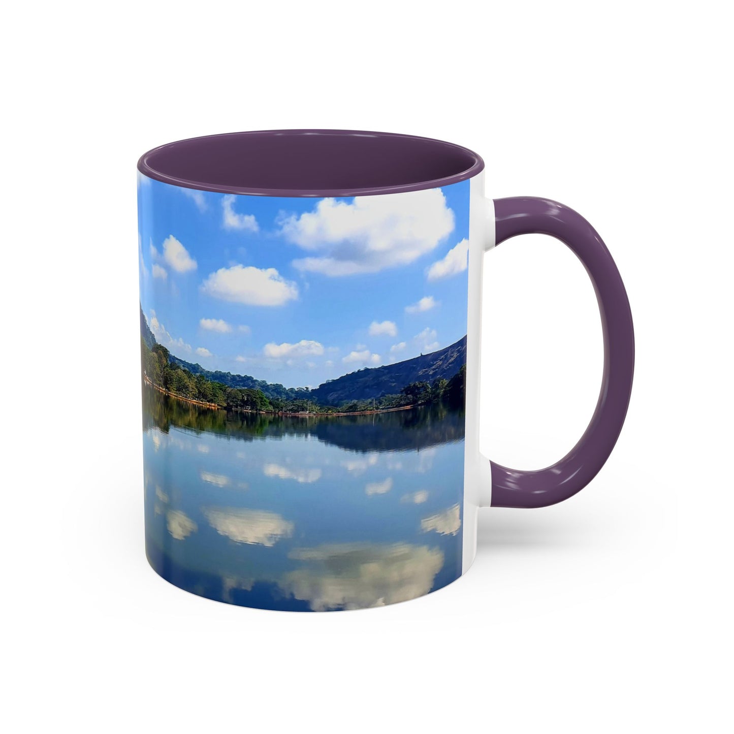 Scenic Lake Reflection Accent Coffee Mug – Nature Landscape 11oz
