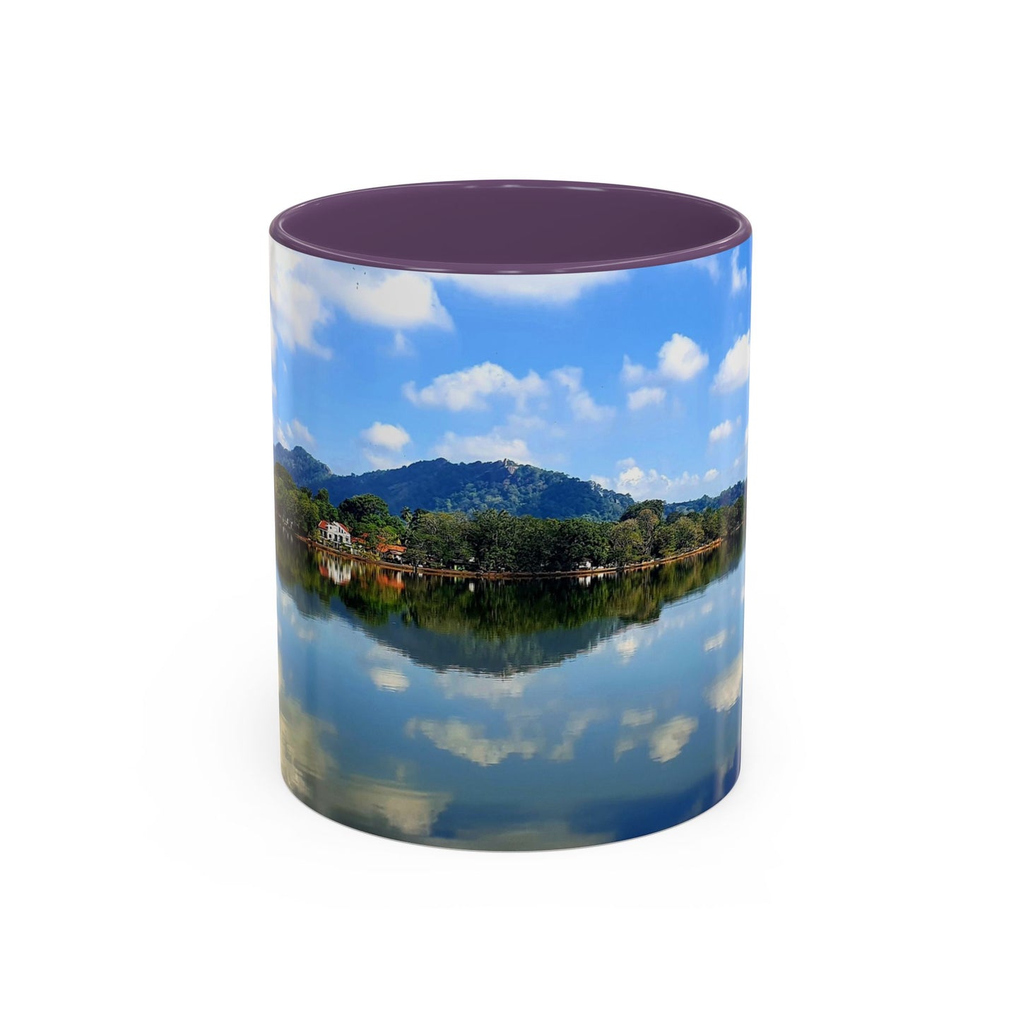 Scenic Lake Reflection Accent Coffee Mug – Nature Landscape 11oz