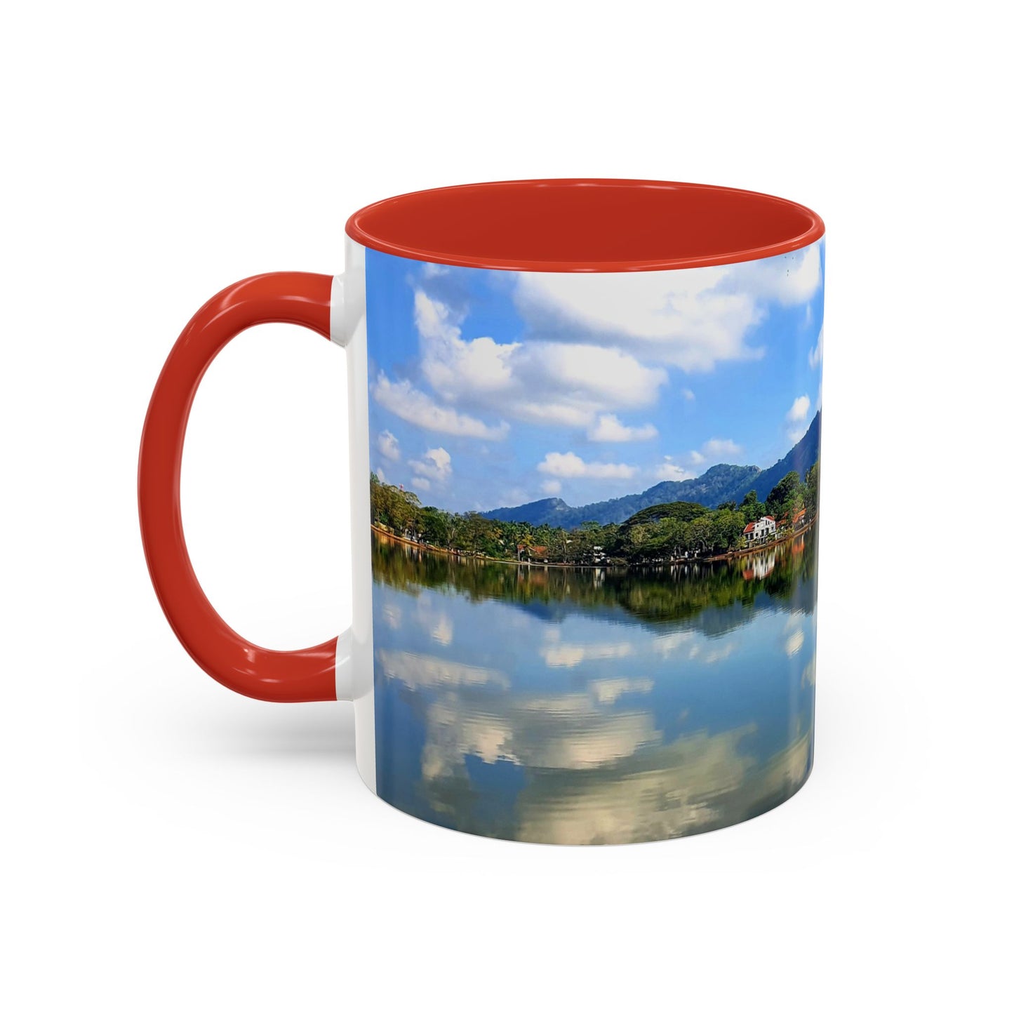 Scenic Lake Reflection Accent Coffee Mug – Nature Landscape 11oz