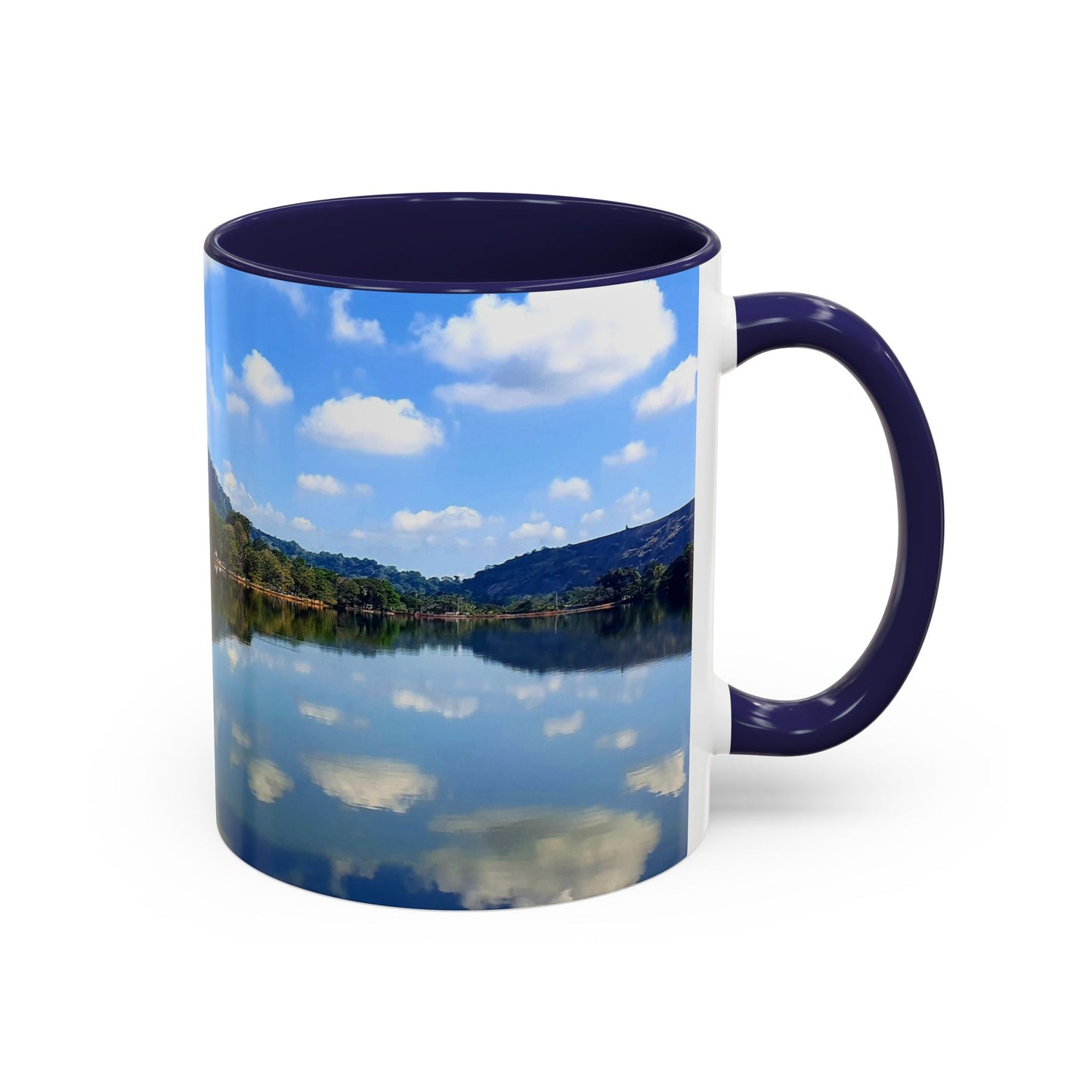 Scenic Lake Reflection Accent Coffee Mug – Nature Landscape 11oz
