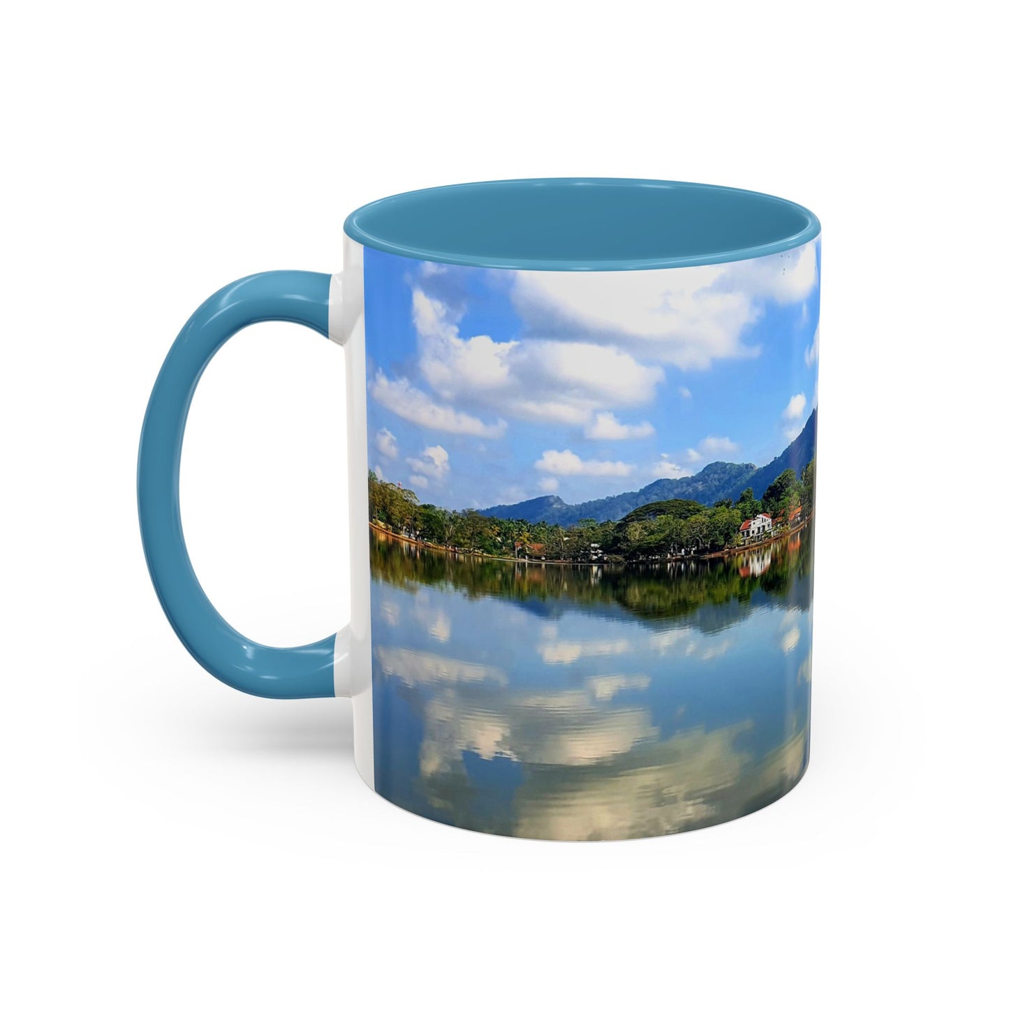 Scenic Lake Reflection Accent Coffee Mug – Nature Landscape 11oz