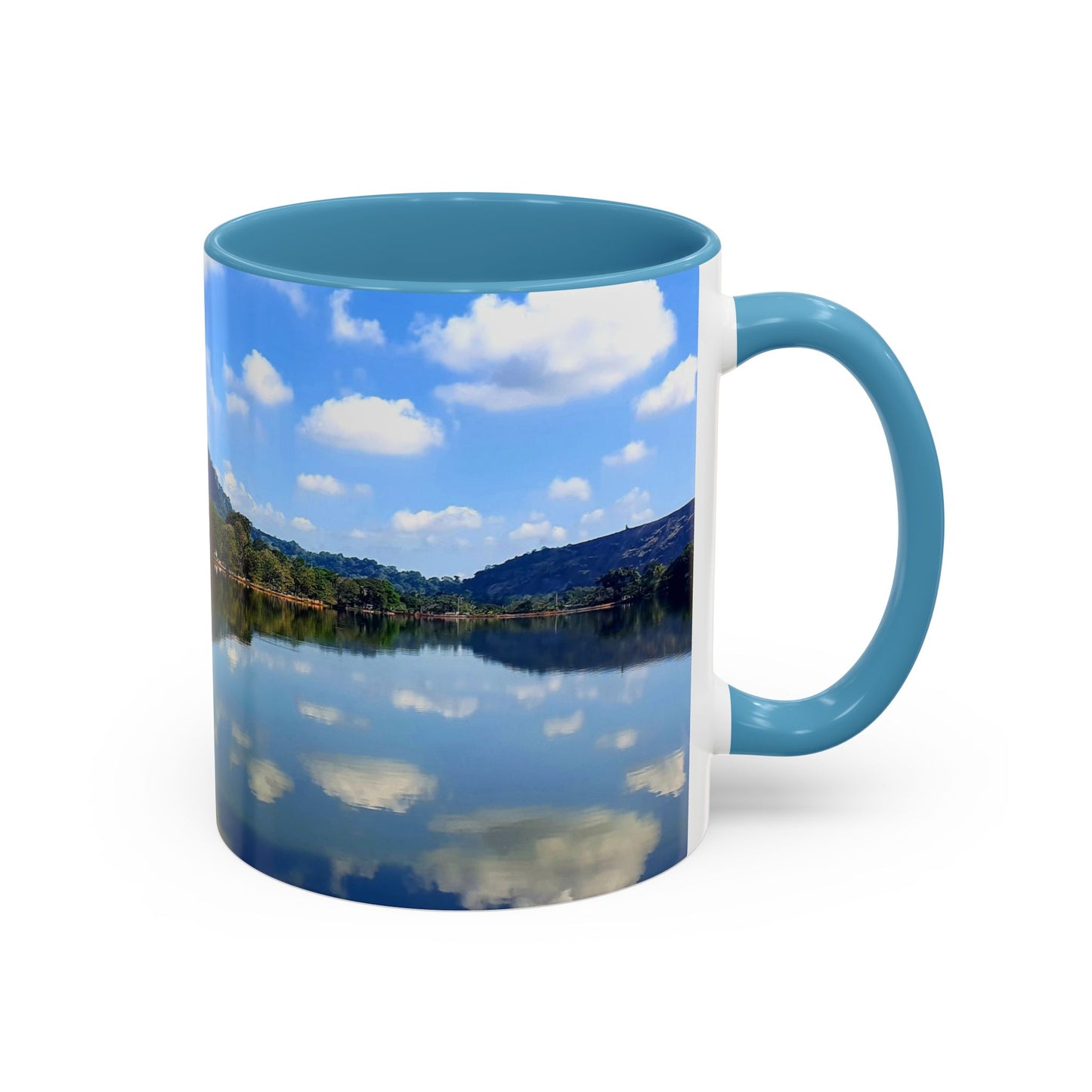 Scenic Lake Reflection Accent Coffee Mug – Nature Landscape 11oz