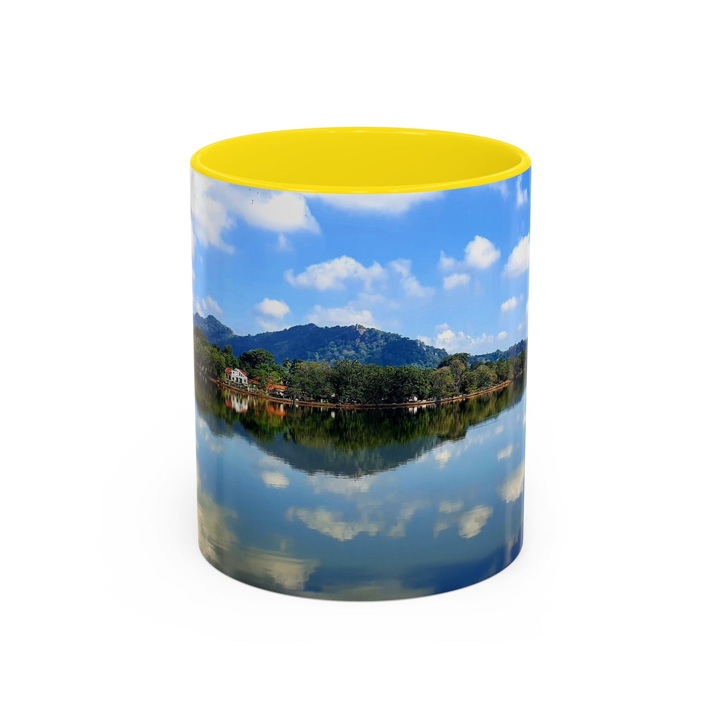 Scenic Lake Reflection Accent Coffee Mug – Nature Landscape 11oz