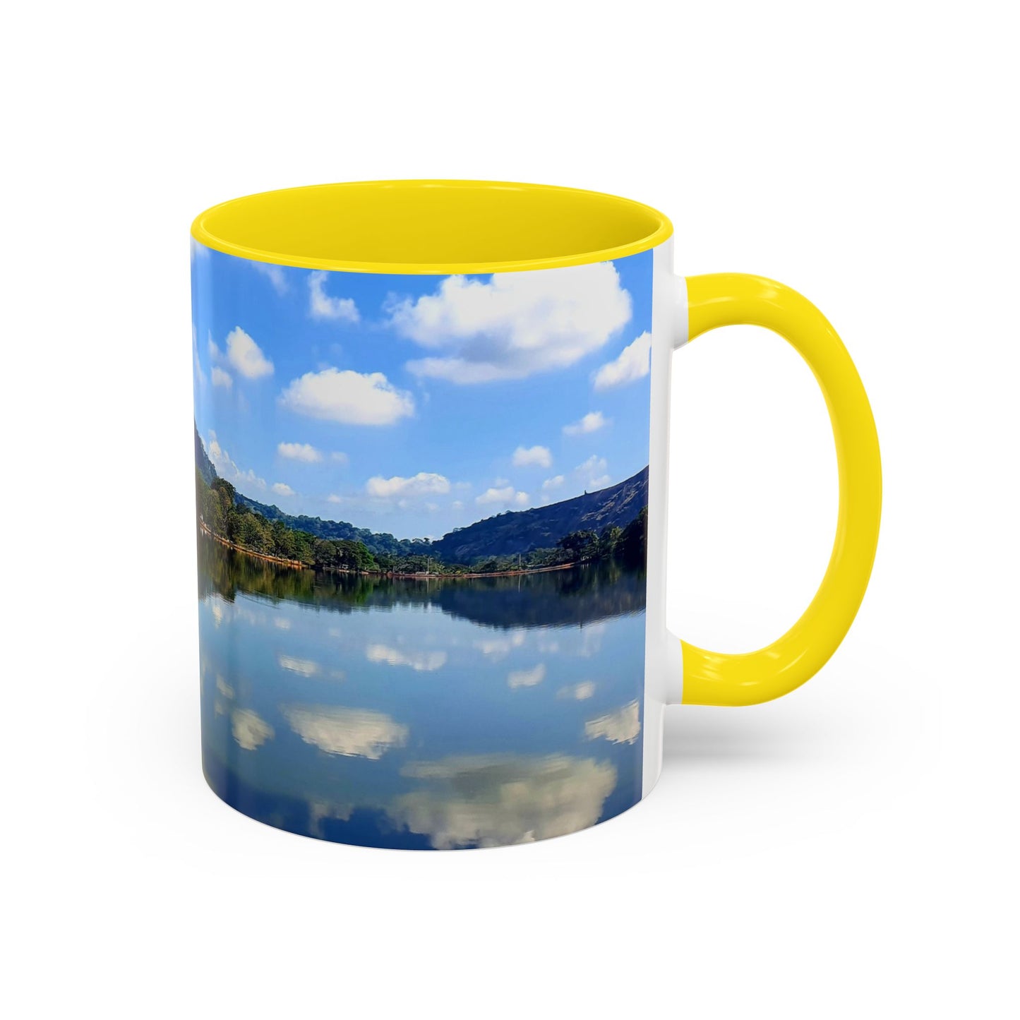 Scenic Lake Reflection Accent Coffee Mug – Nature Landscape 11oz