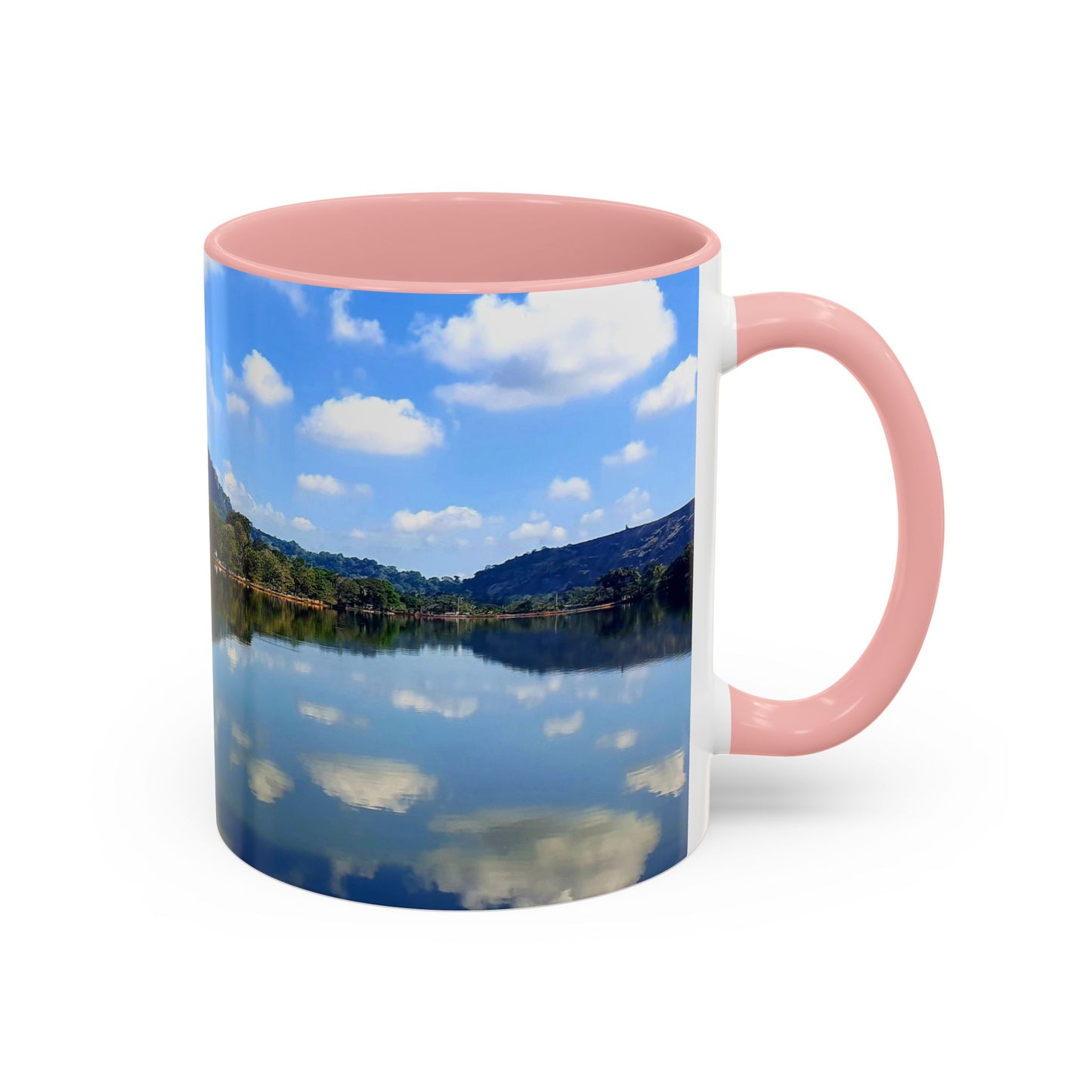 Scenic Lake Reflection Accent Coffee Mug – Nature Landscape 11oz