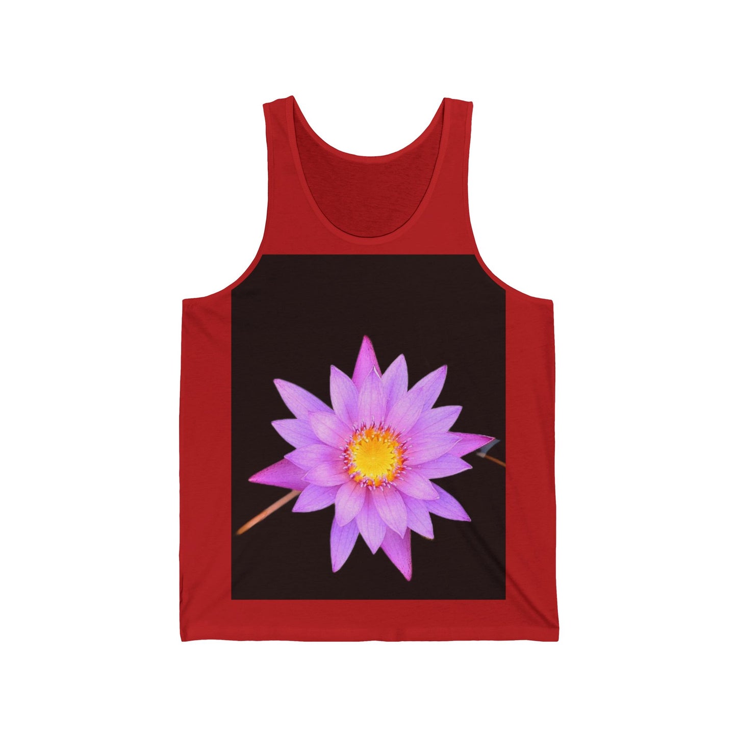 Lotus Flower Tank Top — Pink Lotus Flower Floral Graphic Tank