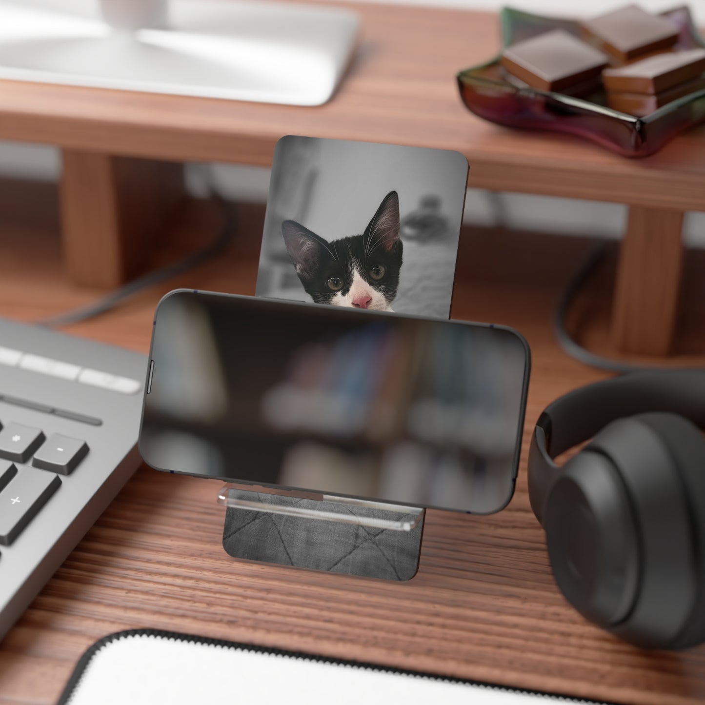 Phone Stand Cat – Portable Smartphone Display Stand with Cute Kitten Design