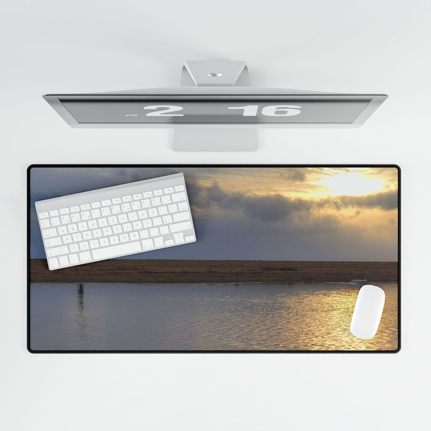 Computer Desk Mat — Tranquil Coastal Workspace Mouse Pad