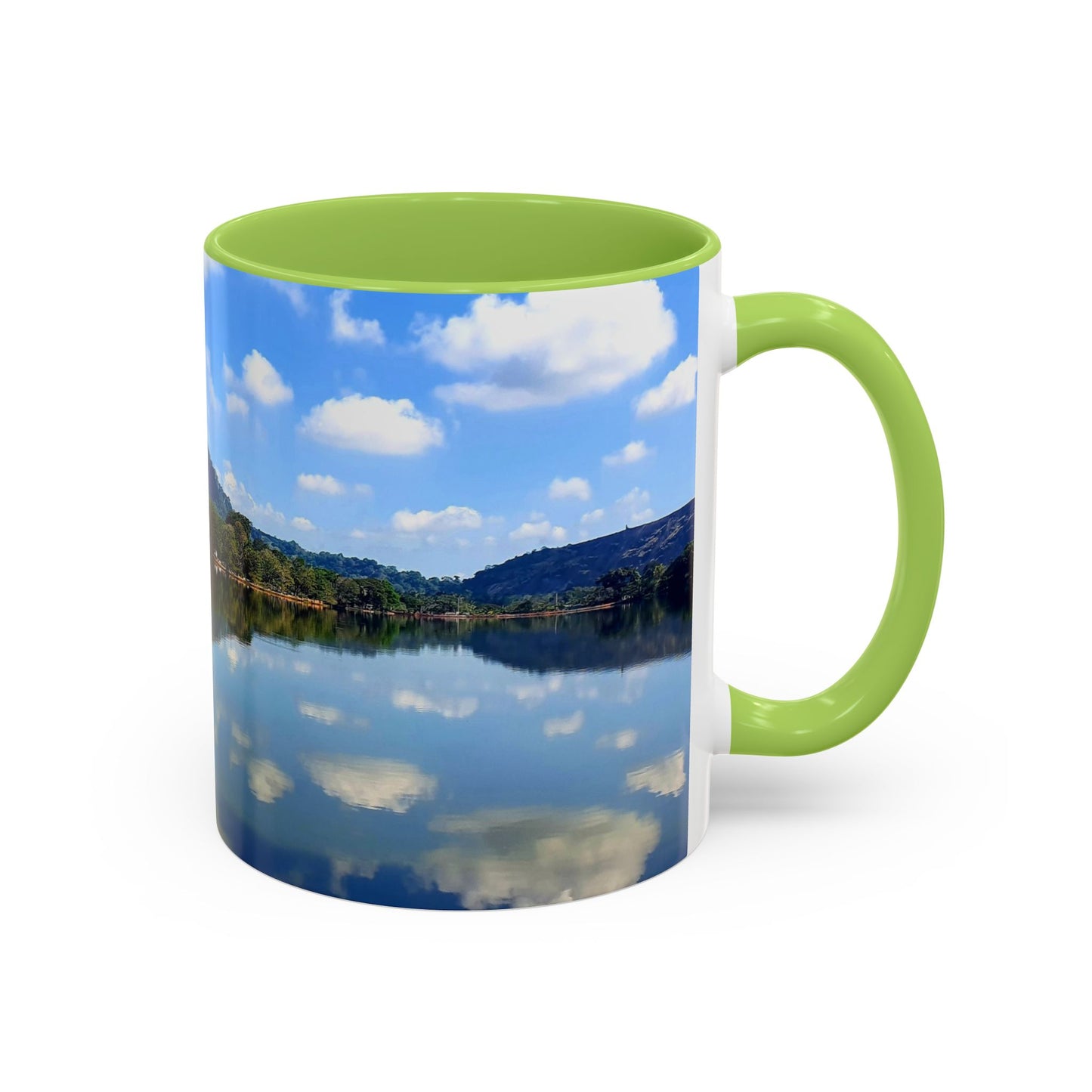 Scenic Lake Reflection Accent Coffee Mug – Nature Landscape 11oz