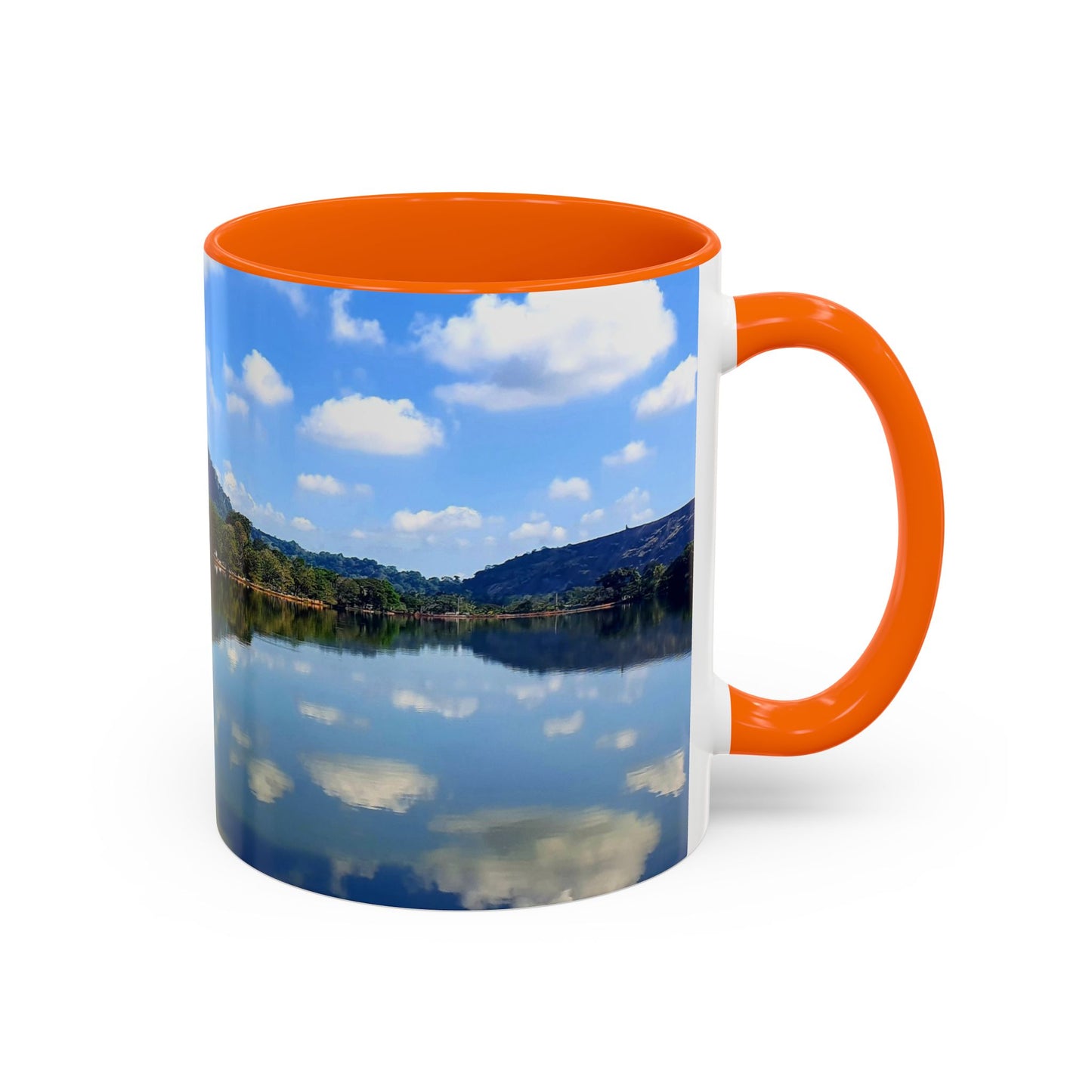 Scenic Lake Reflection Accent Coffee Mug – Nature Landscape 11oz