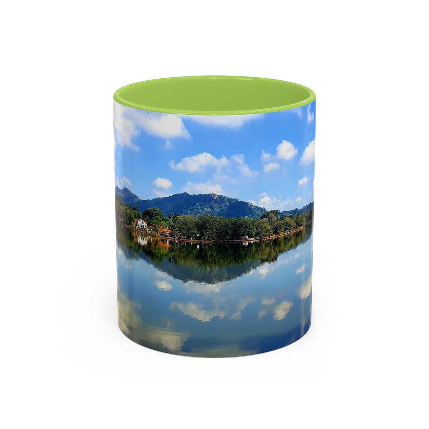 Scenic Lake Reflection Accent Coffee Mug – Nature Landscape 11oz
