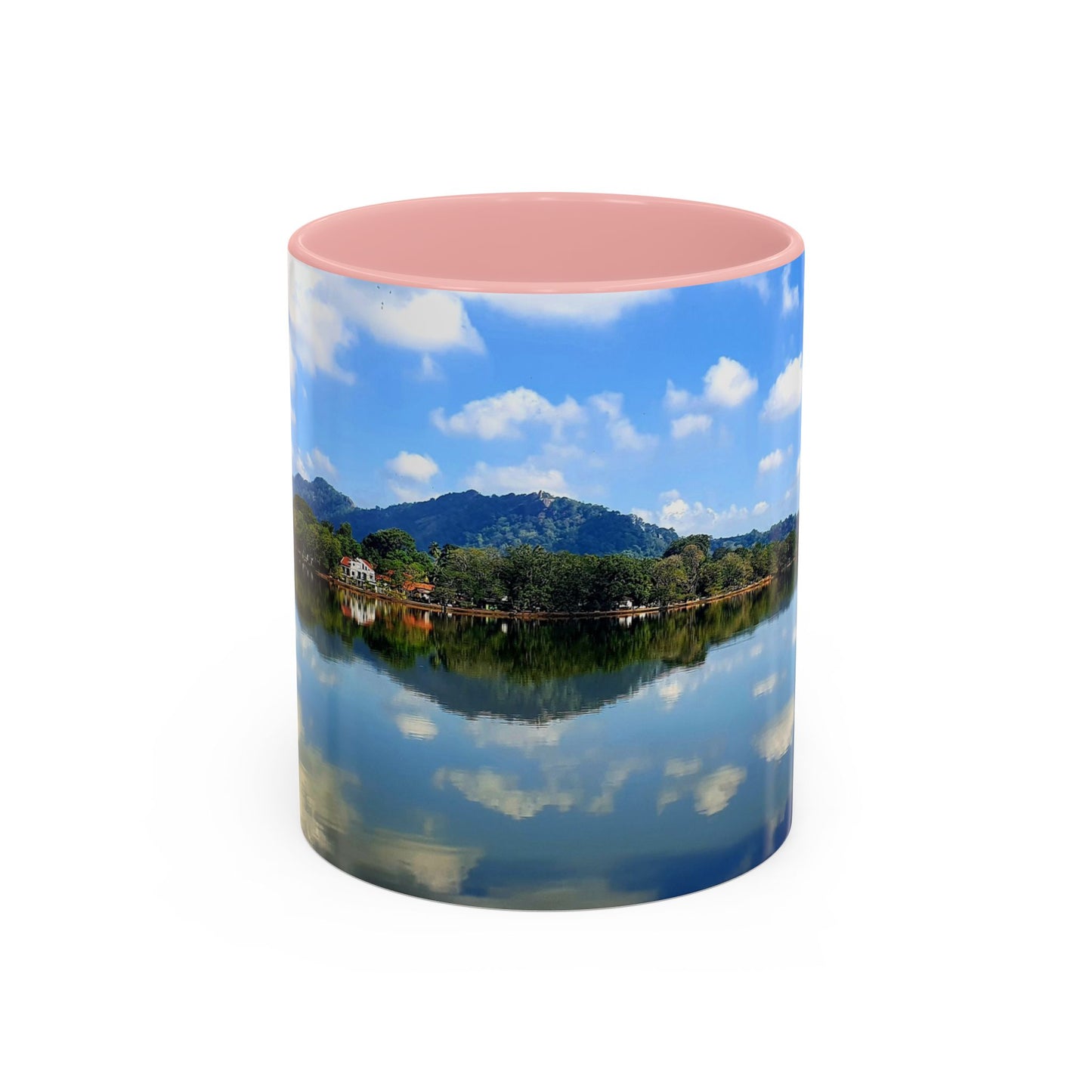 Scenic Lake Reflection Accent Coffee Mug – Nature Landscape 11oz