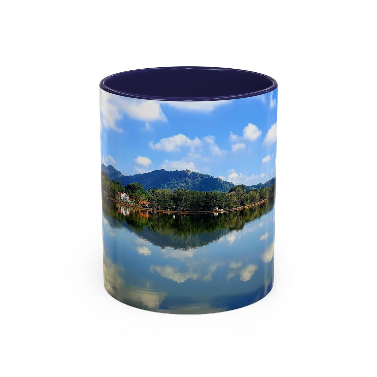 Scenic Lake Reflection Accent Coffee Mug – Nature Landscape 11oz