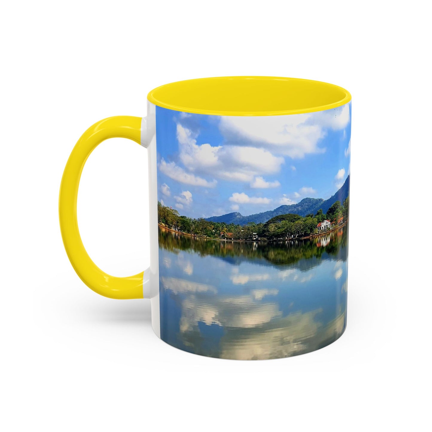 Scenic Lake Reflection Accent Coffee Mug – Nature Landscape 11oz