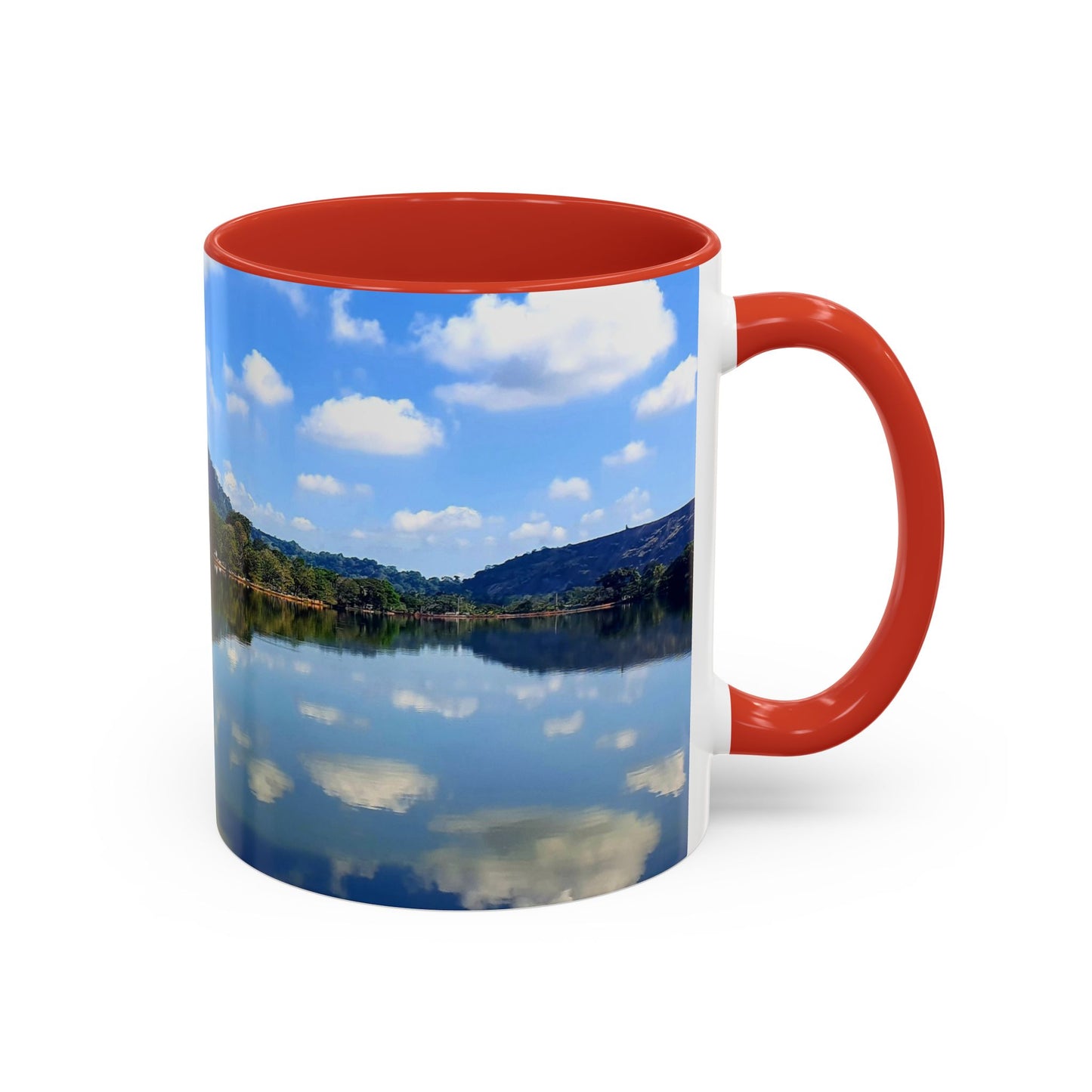 Scenic Lake Reflection Accent Coffee Mug – Nature Landscape 11oz