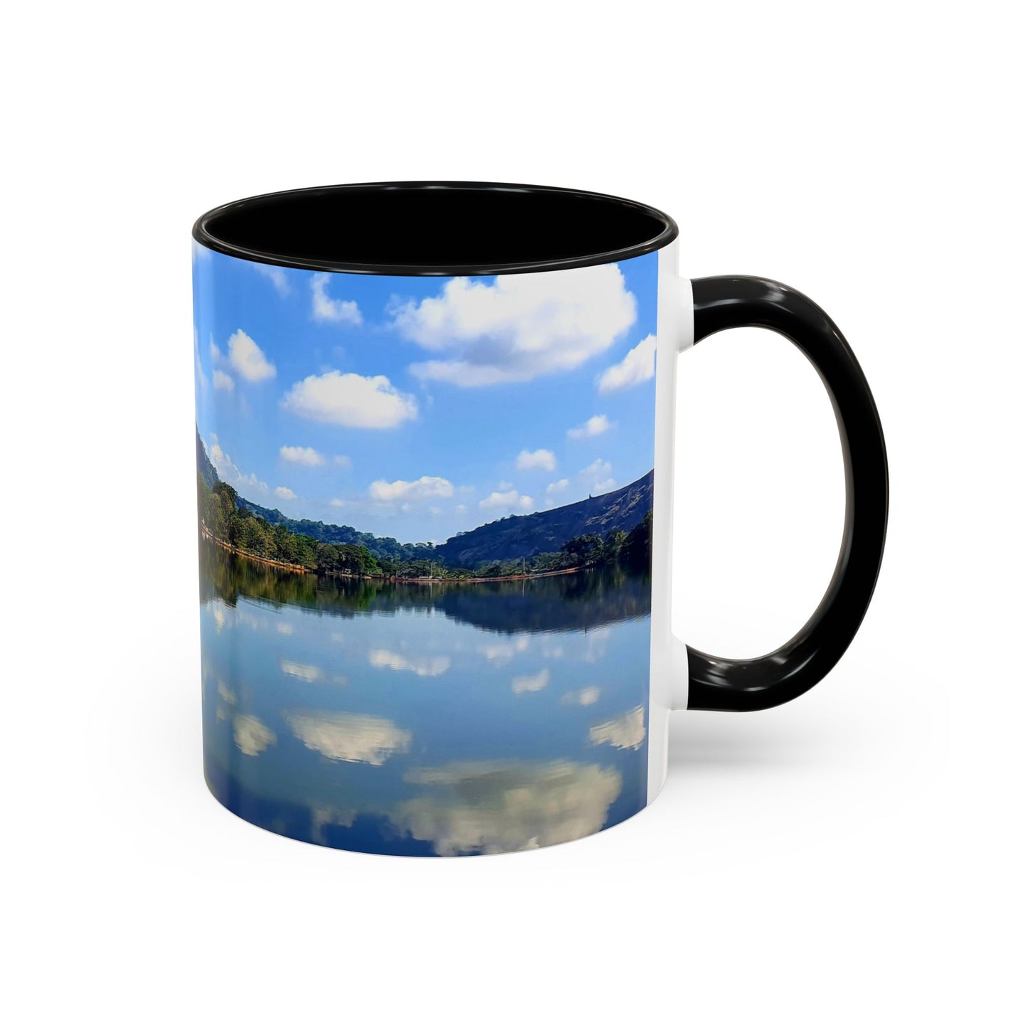 Scenic Lake Reflection Accent Coffee Mug – Nature Landscape 11oz