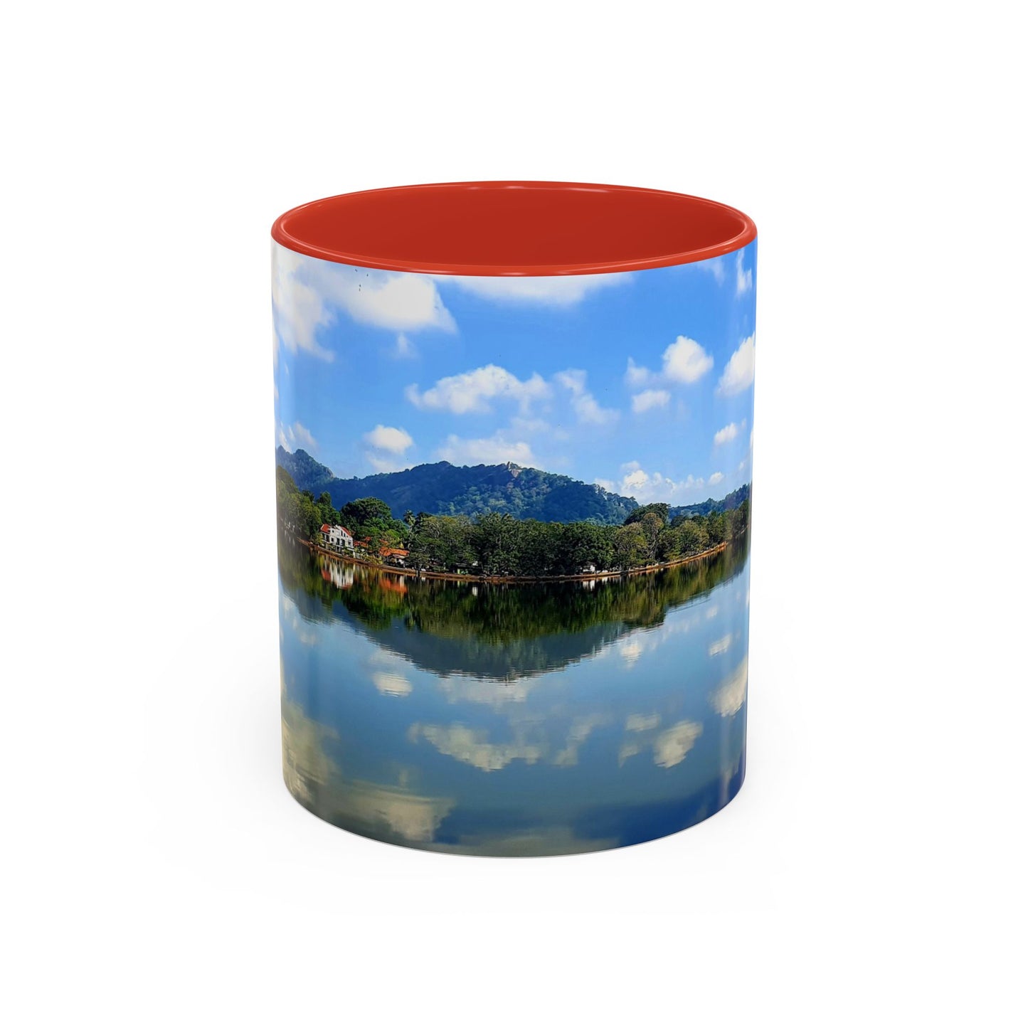 Scenic Lake Reflection Accent Coffee Mug – Nature Landscape 11oz