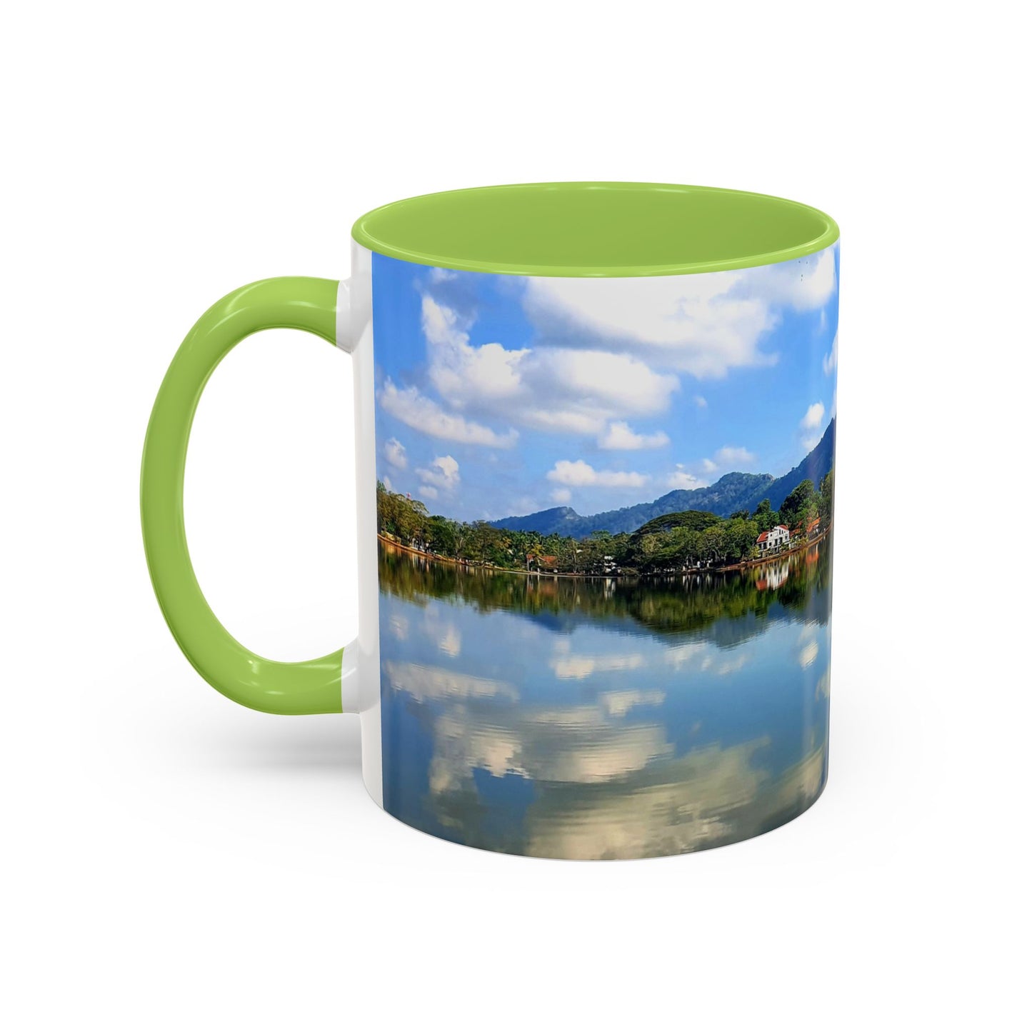Scenic Lake Reflection Accent Coffee Mug – Nature Landscape 11oz